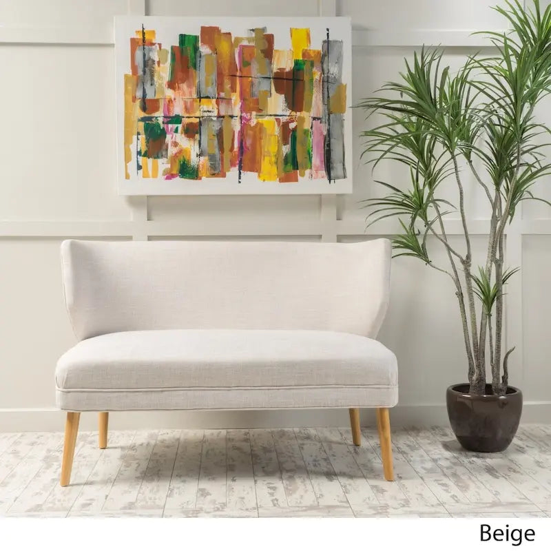 Desdemona Mid-Century Fabric Loveseat by Christopher Knight Home-2