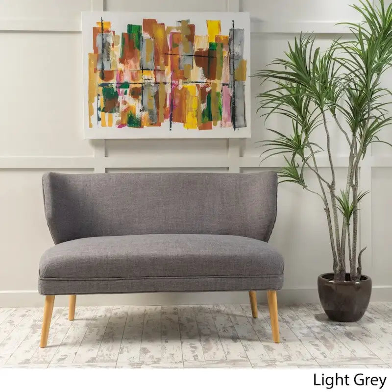 Desdemona Mid-Century Fabric Loveseat by Christopher Knight Home-3