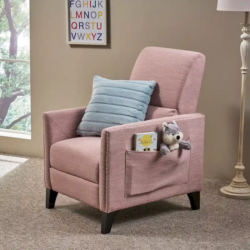 Alscot Contemporary Fabric Push Back Recliner by Christopher Knight Home-5