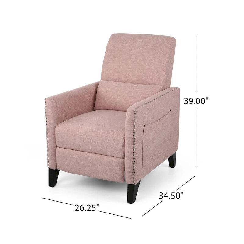 Alscot Contemporary Fabric Push Back Recliner by Christopher Knight Home-8