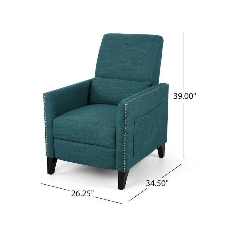 Alscot Contemporary Fabric Push Back Recliner by Christopher Knight Home-20