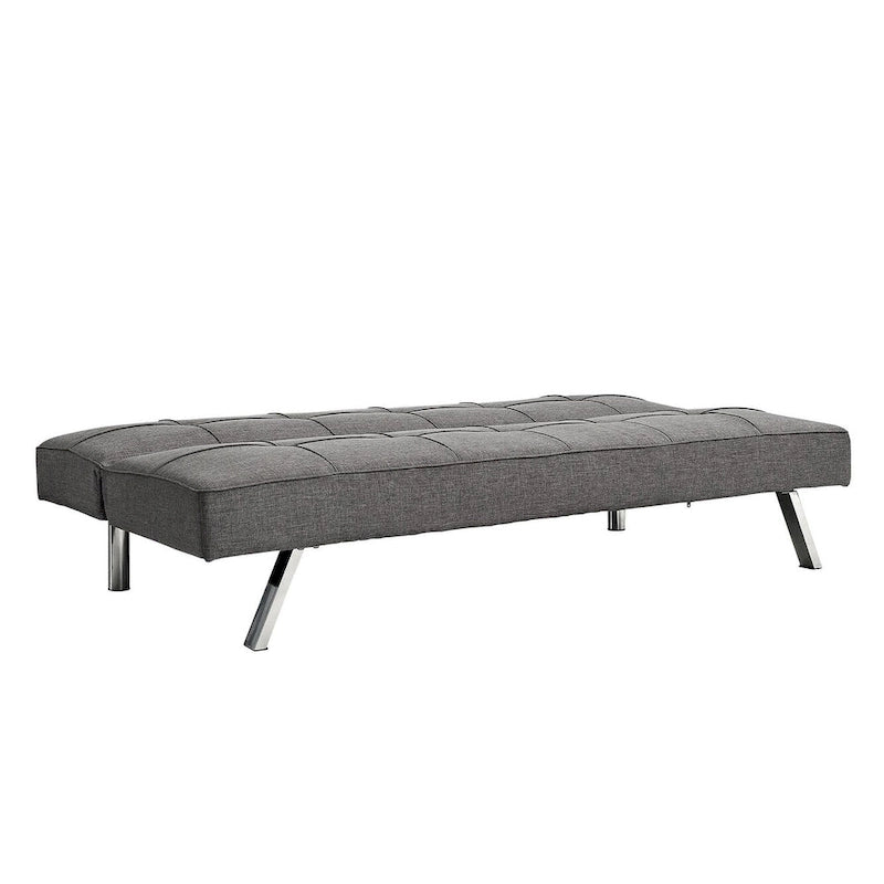 Metal Frame Futon Sofa Bed with Stainless Steel Leg - 32.30 x 68.90 x 29.15-6