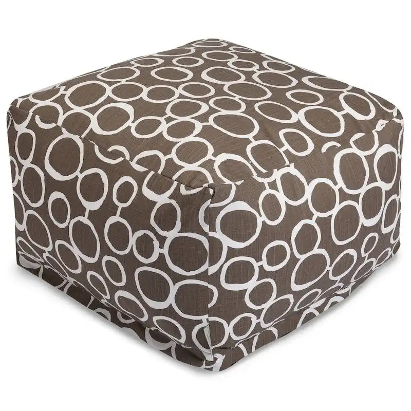 Majestic Home Goods Indoor Fusion Cotton Ottoman Pouf 27 in L x 27 in W x 17 in H-13