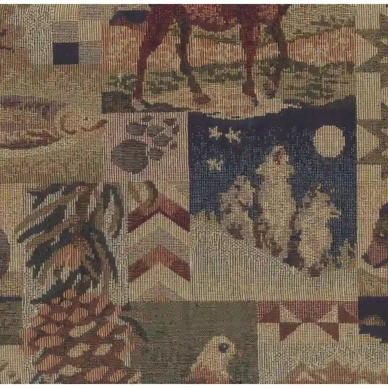 Bali 18-inch Footstool with Tapestry Cushion-12