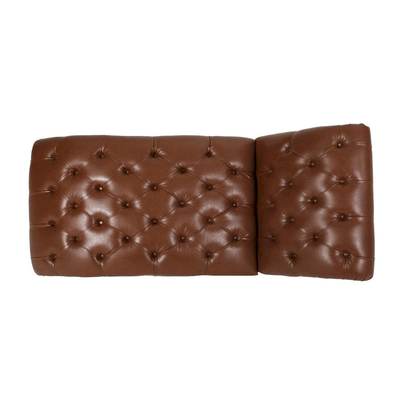 Varnell Contemporary Button Tufted Chaise Lounge by Christopher Knight Home - 64.25 L x 29.00 W x 33.75 H-5