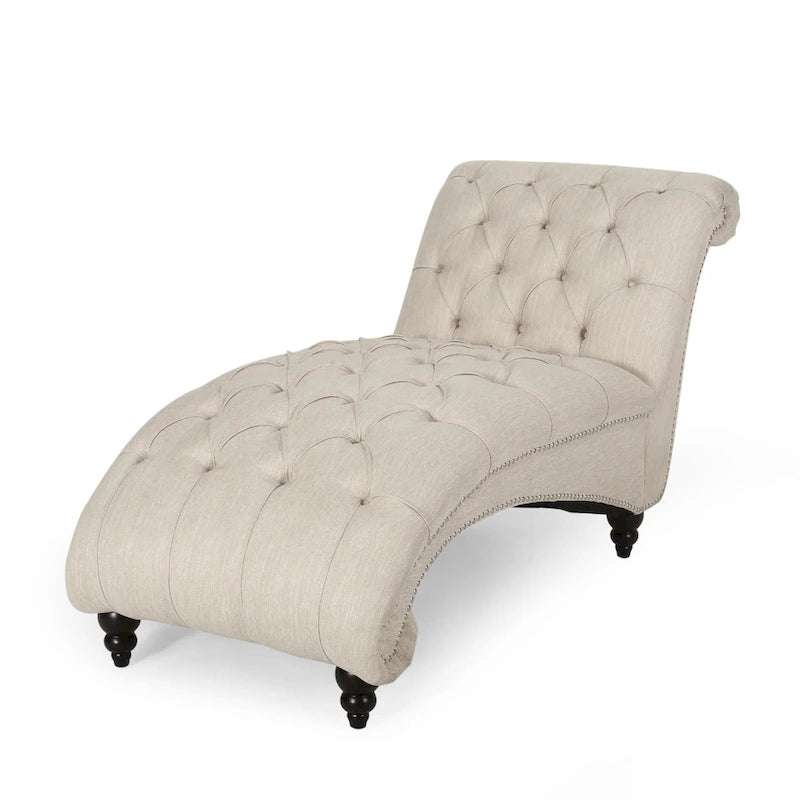 Varnell Contemporary Button Tufted Chaise Lounge by Christopher Knight Home - 64.25 L x 29.00 W x 33.75 H-12