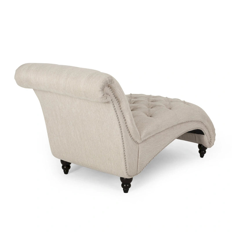 Varnell Contemporary Button Tufted Chaise Lounge by Christopher Knight Home - 64.25 L x 29.00 W x 33.75 H-13