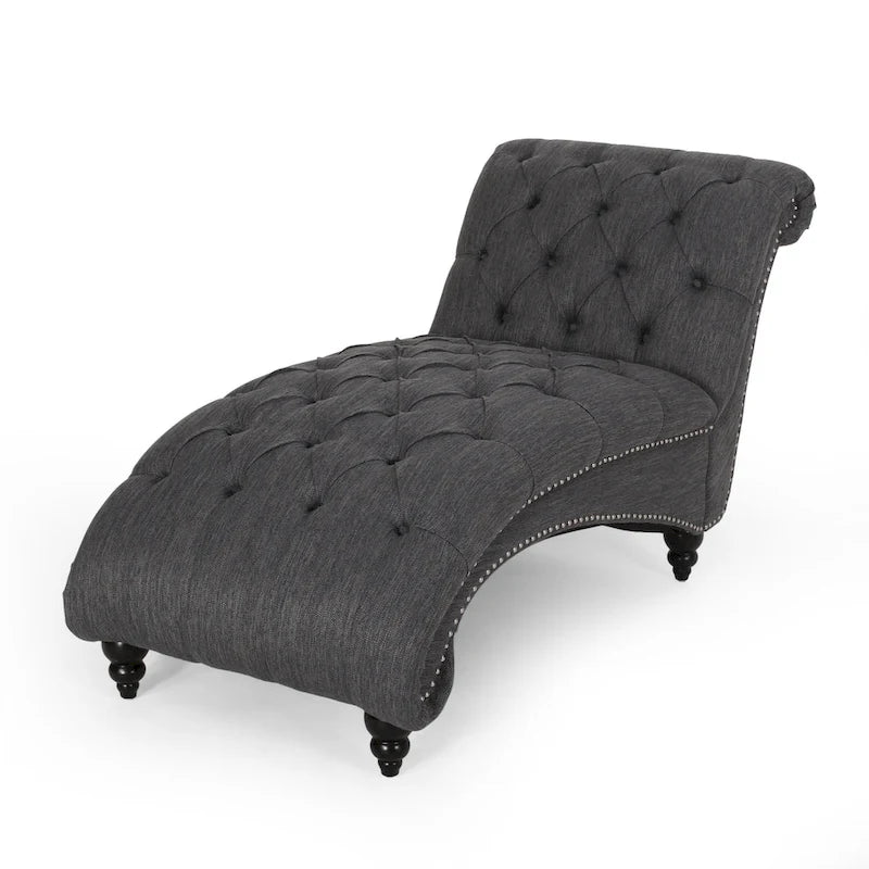 Varnell Contemporary Button Tufted Chaise Lounge by Christopher Knight Home - 64.25 L x 29.00 W x 33.75 H-17