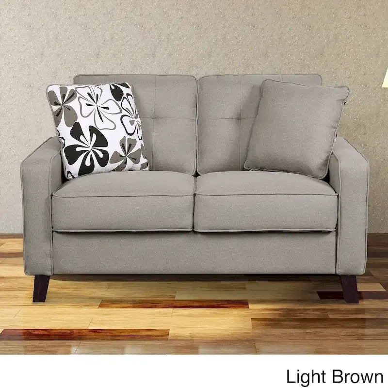 Mid-century Fabric Loveseat-14