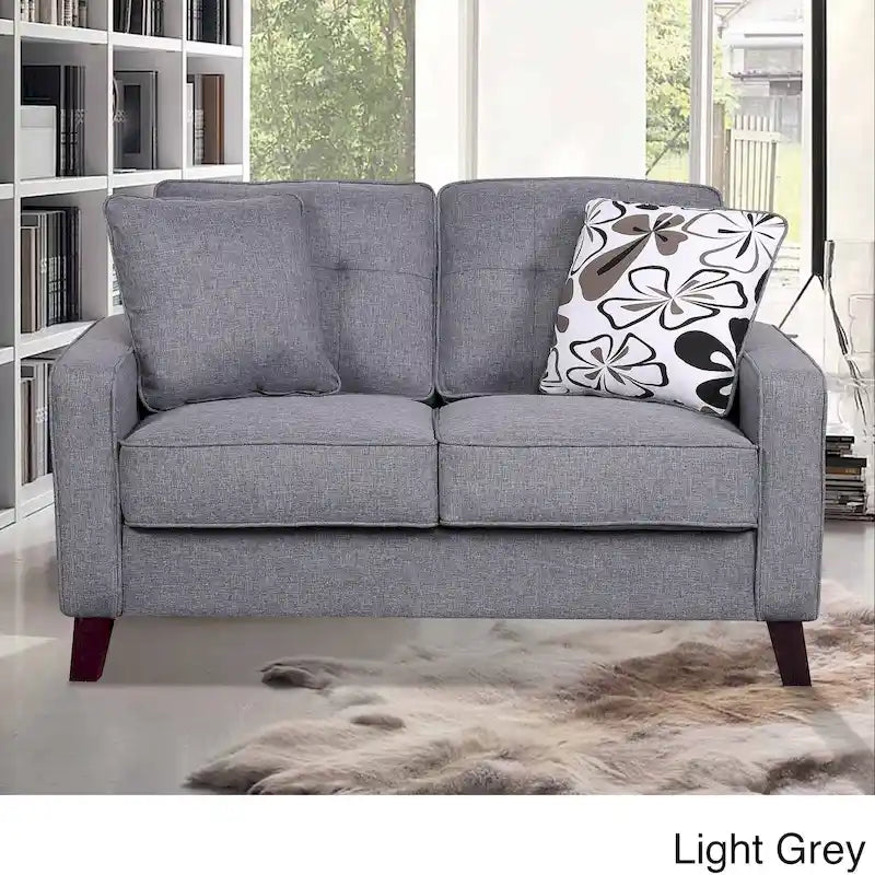 Mid-century Fabric Loveseat-15