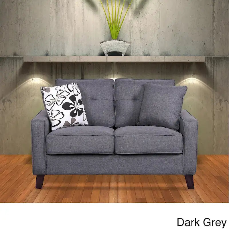 Mid-century Fabric Loveseat-2