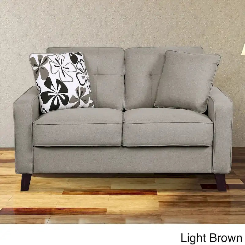 Mid-century Fabric Loveseat-4