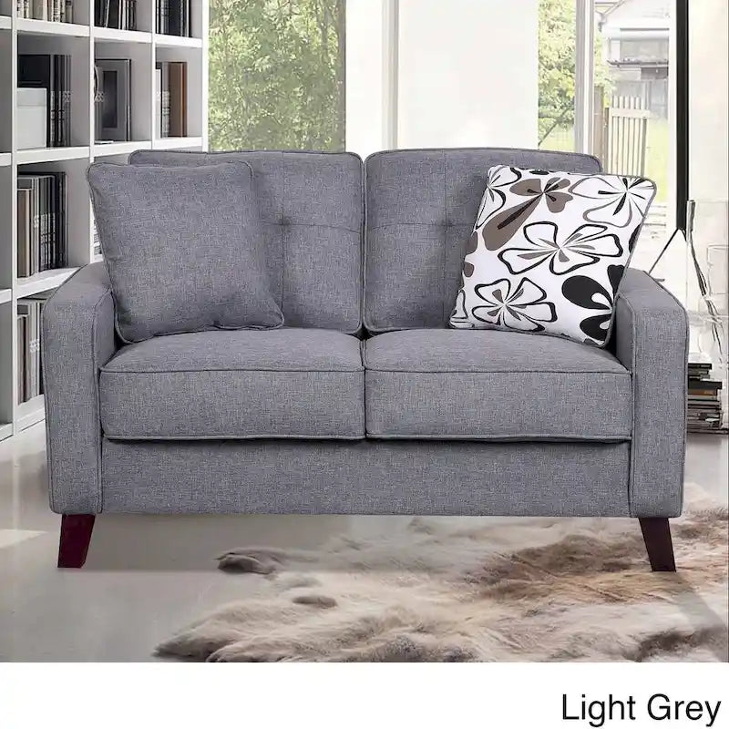 Mid-century Fabric Loveseat-5