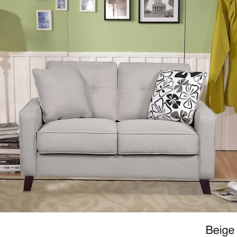 Mid-century Fabric Loveseat-6