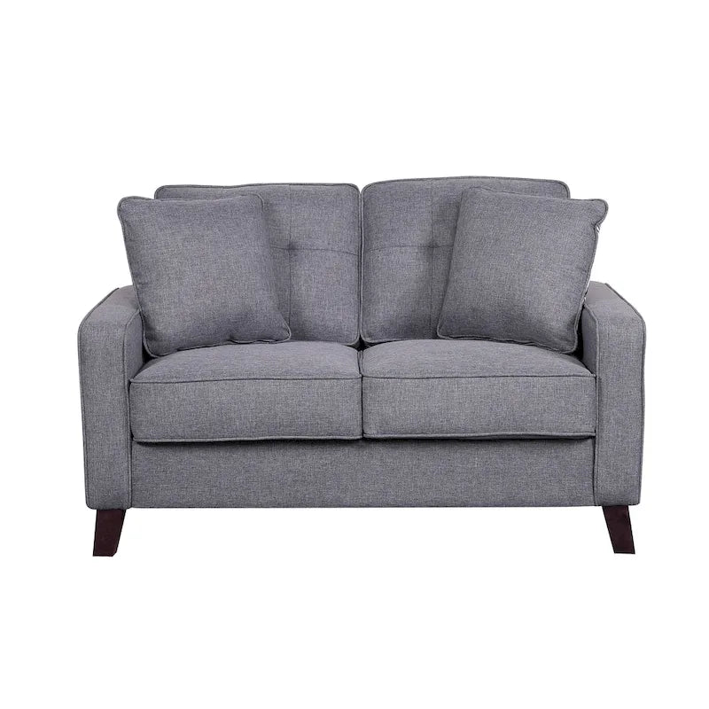 Mid-century Fabric Loveseat-11