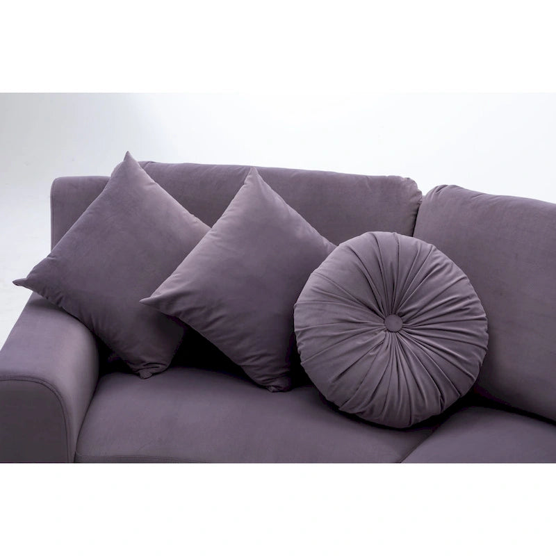 136 Velvet Semicircle couch Modular Curve Sectional Sofa-9