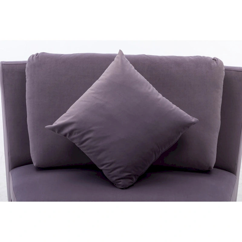 136 Velvet Semicircle couch Modular Curve Sectional Sofa-12