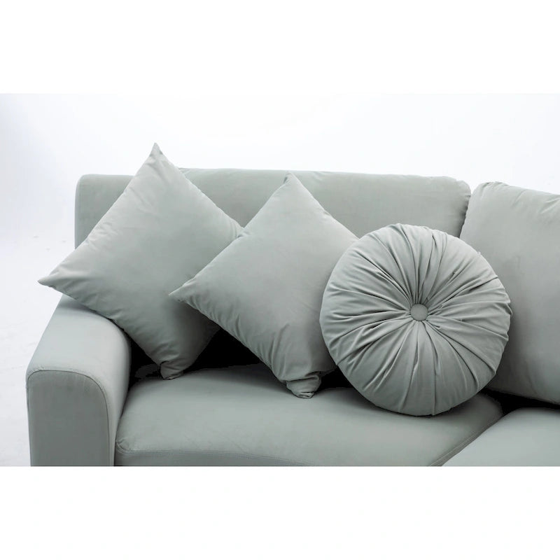 136 Velvet Semicircle couch Modular Curve Sectional Sofa-18