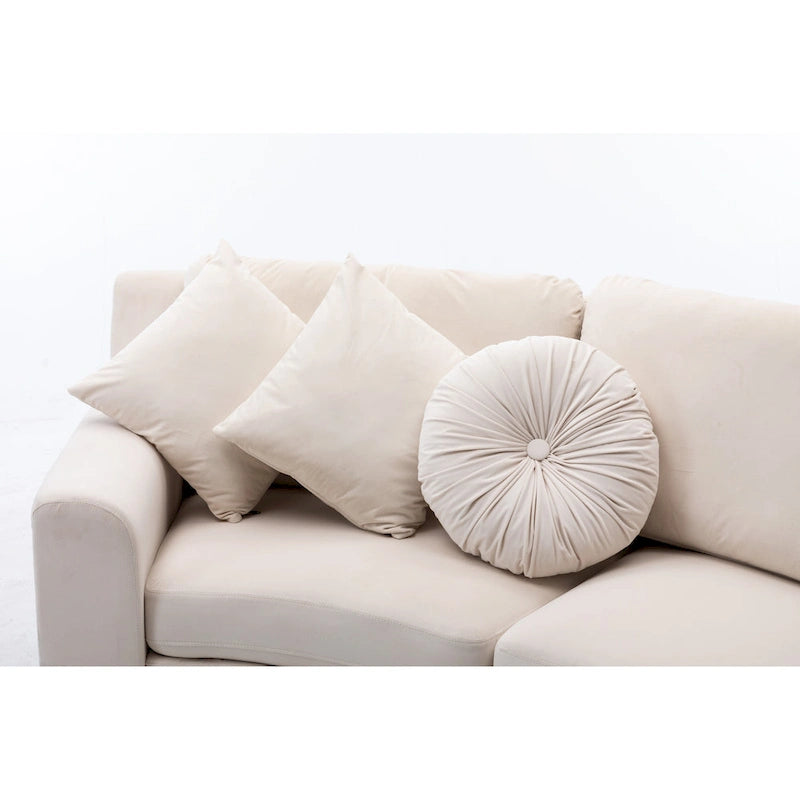 136 Velvet Semicircle couch Modular Curve Sectional Sofa-34