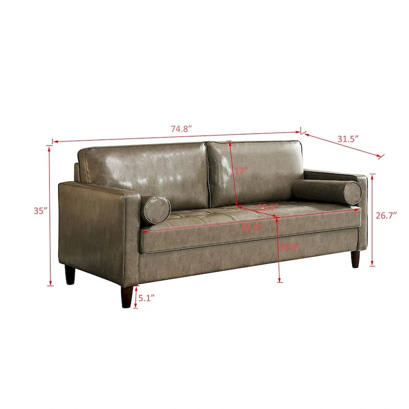 Modern Mid-Century Loceseat Sofa For Livingroom-3