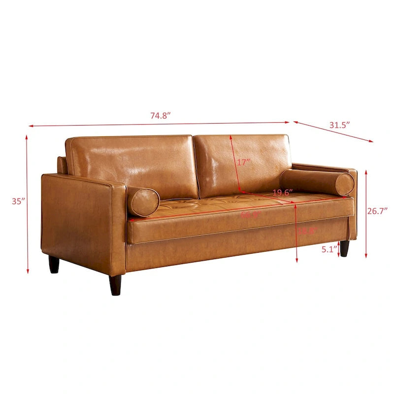 Modern Mid-Century Loceseat Sofa For Livingroom-11