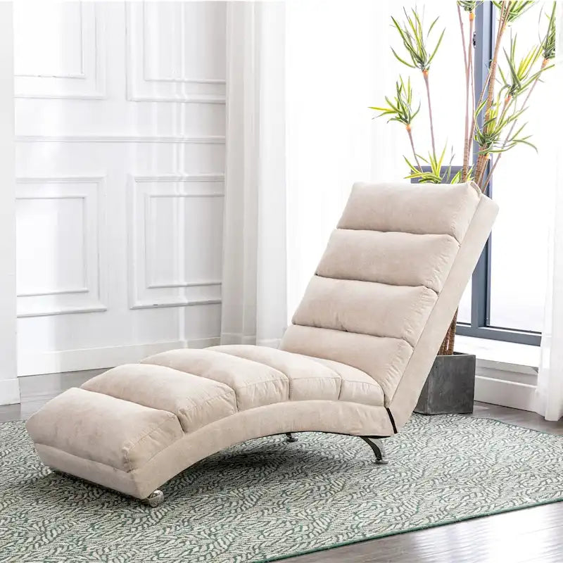 Modern Tufted Oversized Chaise Lounge Massage Chair For Living Room, Bedroom-43