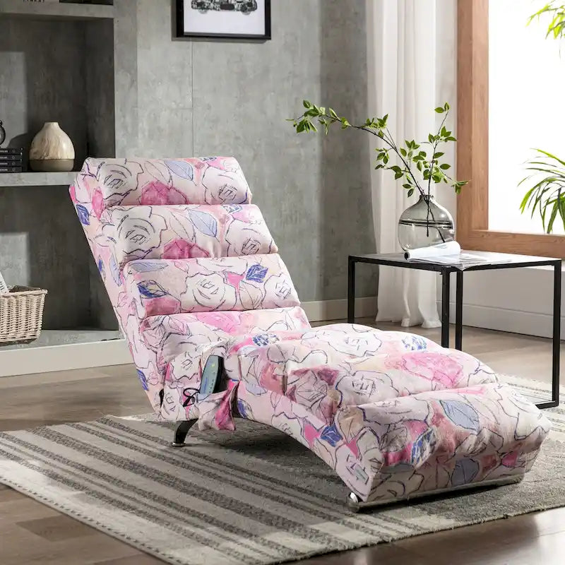 Modern Tufted Oversized Chaise Lounge Massage Chair For Living Room, Bedroom-46