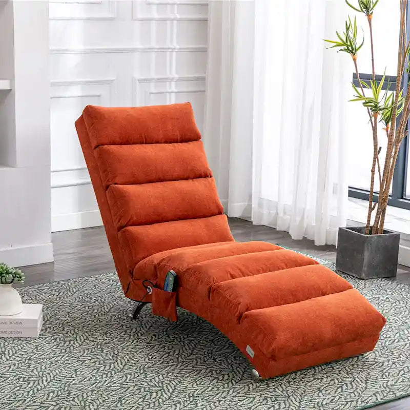 Modern Tufted Oversized Chaise Lounge Massage Chair For Living Room, Bedroom-4