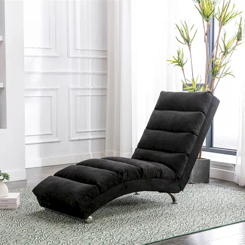 Modern Tufted Oversized Chaise Lounge Massage Chair For Living Room, Bedroom-5