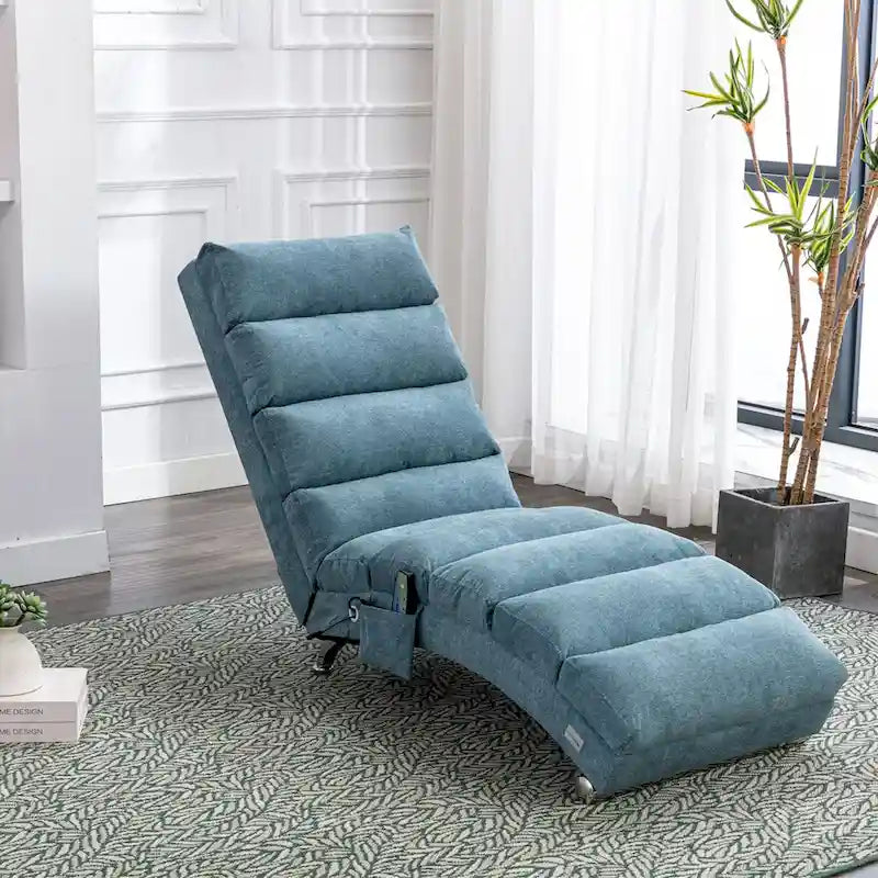 Modern Tufted Oversized Chaise Lounge Massage Chair For Living Room, Bedroom-7
