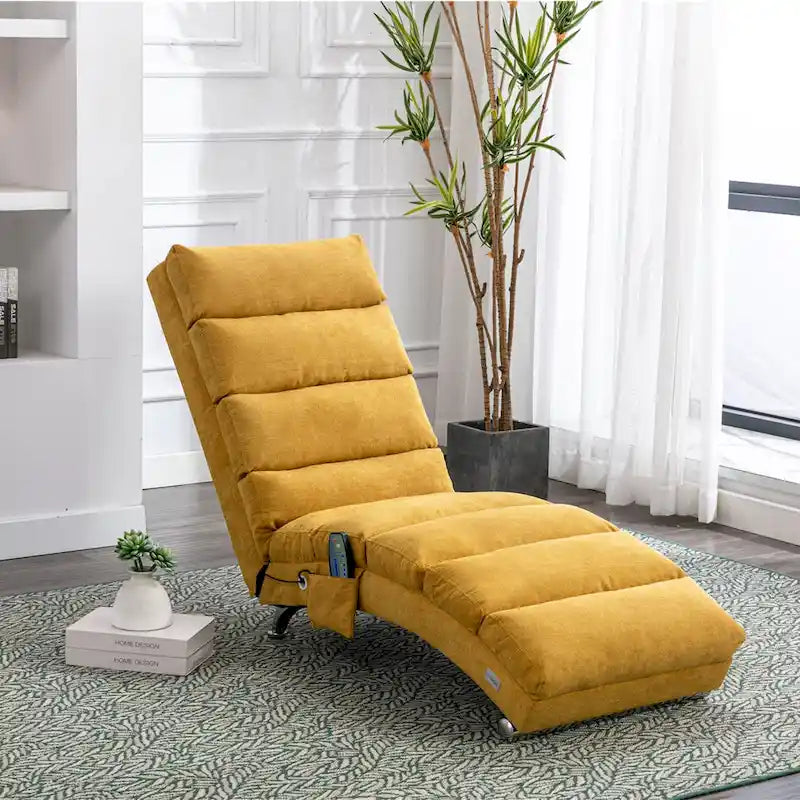 Modern Tufted Oversized Chaise Lounge Massage Chair For Living Room, Bedroom-8