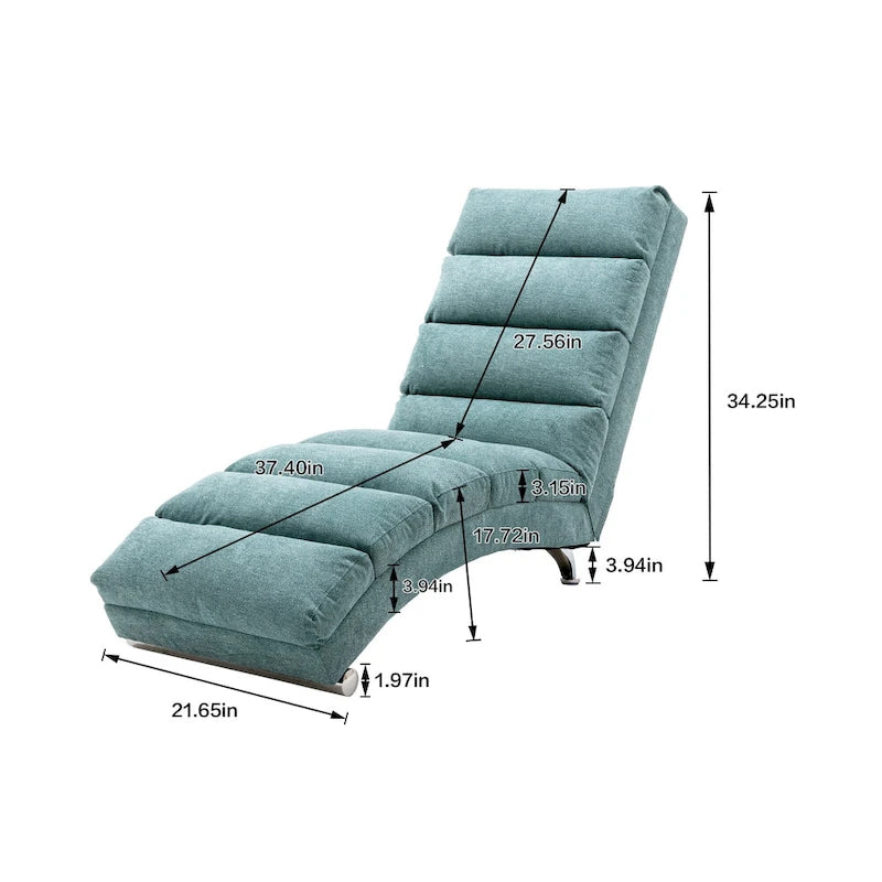 Modern Tufted Oversized Chaise Lounge Massage Chair For Living Room, Bedroom-18
