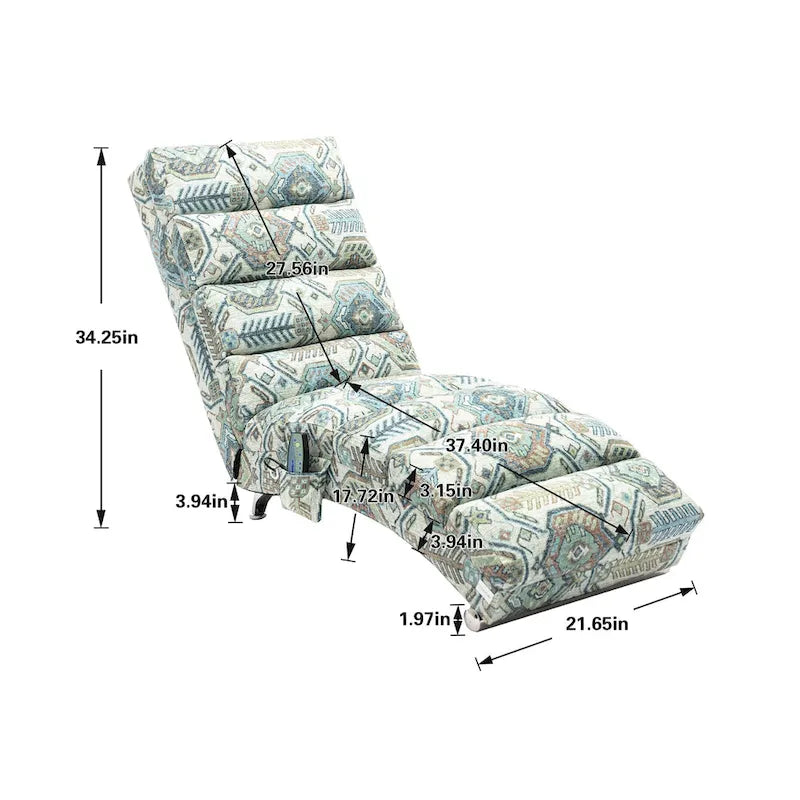 Modern Tufted Oversized Chaise Lounge Massage Chair For Living Room, Bedroom-25