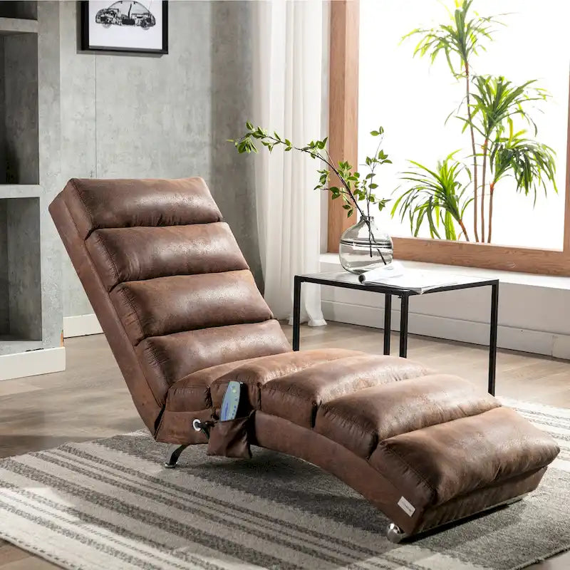 Modern Tufted Oversized Chaise Lounge Massage Chair For Living Room, Bedroom-26