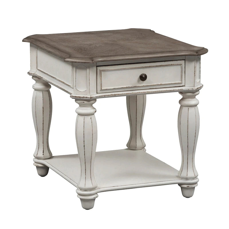 Magnolia Manor Antique White 3 Piece Set (1-Cocktail 2-End Tables)-3