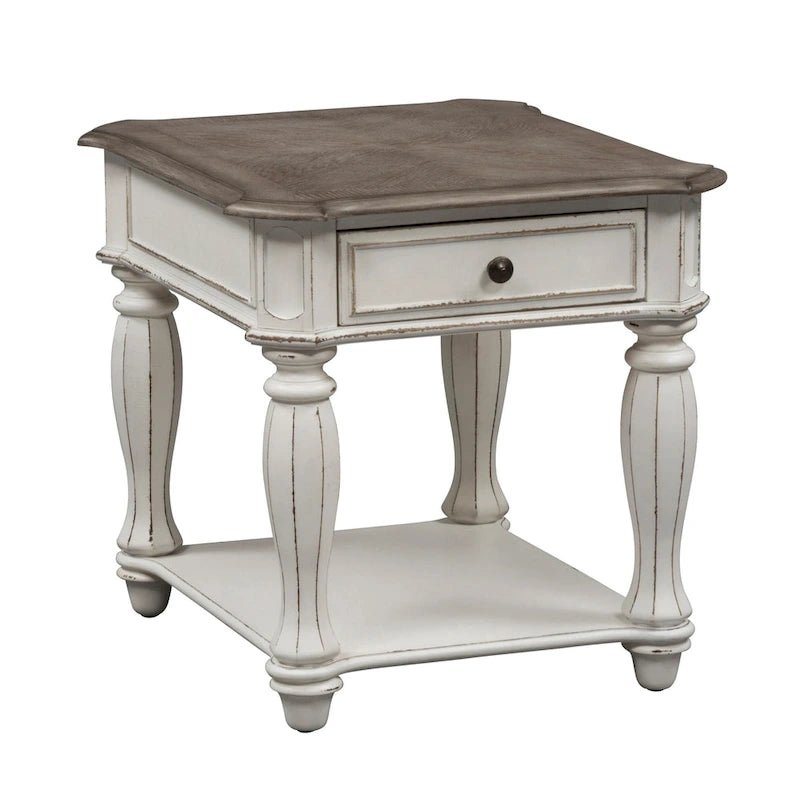 Magnolia Manor Antique White 3 Piece Set (1-Cocktail 2-End Tables)-11