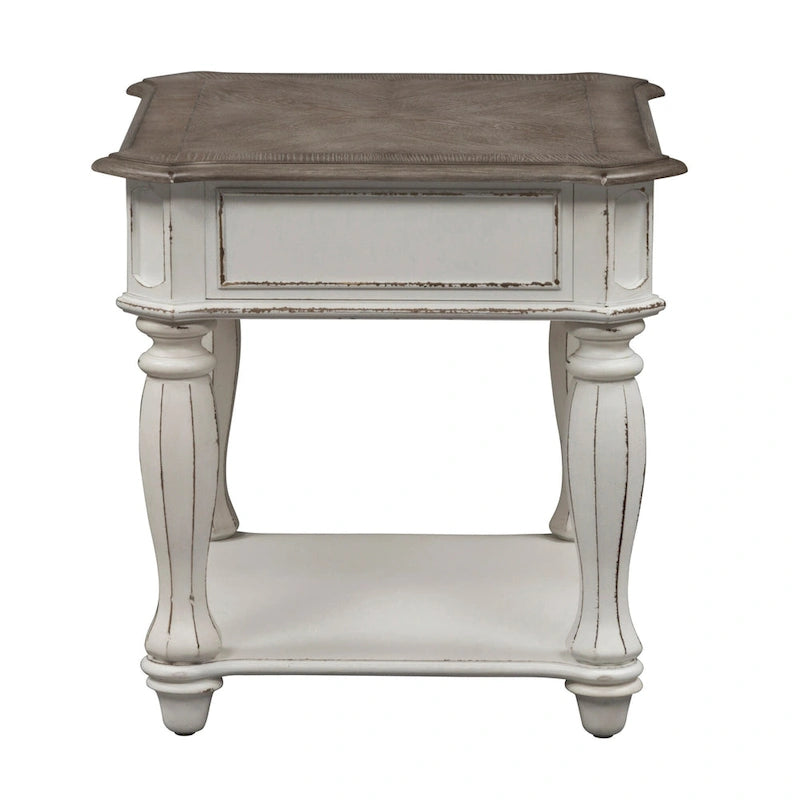 Magnolia Manor Antique White 3 Piece Set (1-Cocktail 2-End Tables)-12