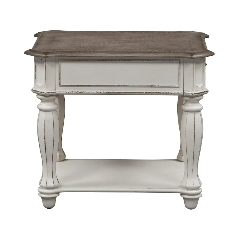 Magnolia Manor Antique White 3 Piece Set (1-Cocktail 2-End Tables)-14