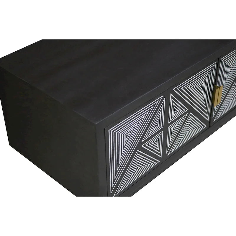 Bidi Mid-Century Modern 56-inch Wood 2-Open Shelf TV Stand by Furniture of America-16