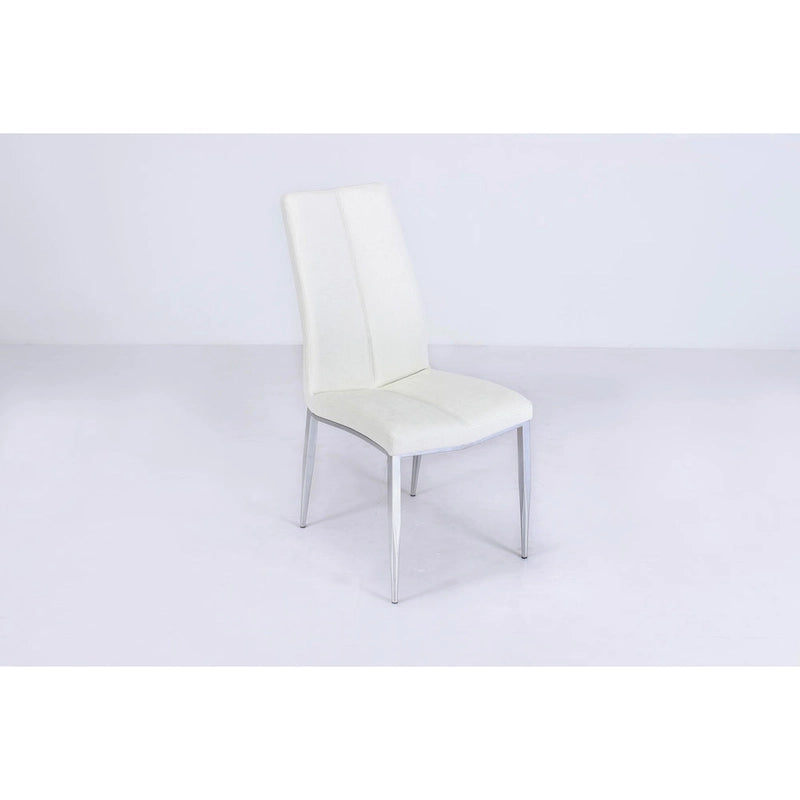 Somette Alyssa Starphire White 5-Piece Dining Set-9