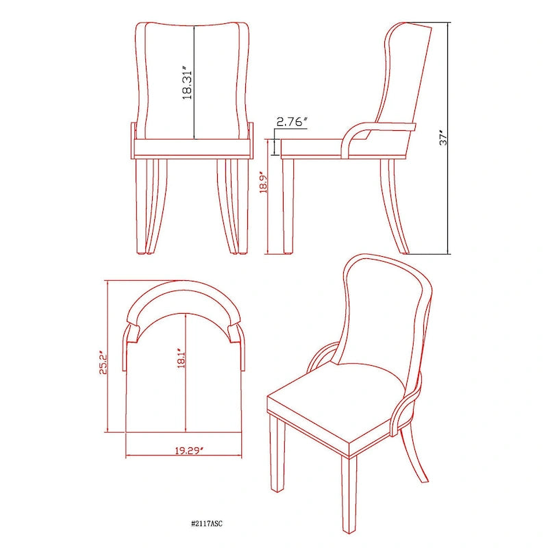 Somette Ridley Gold 5-Piece Round Glass/Acrylic Dining Set with Black Chairs-8