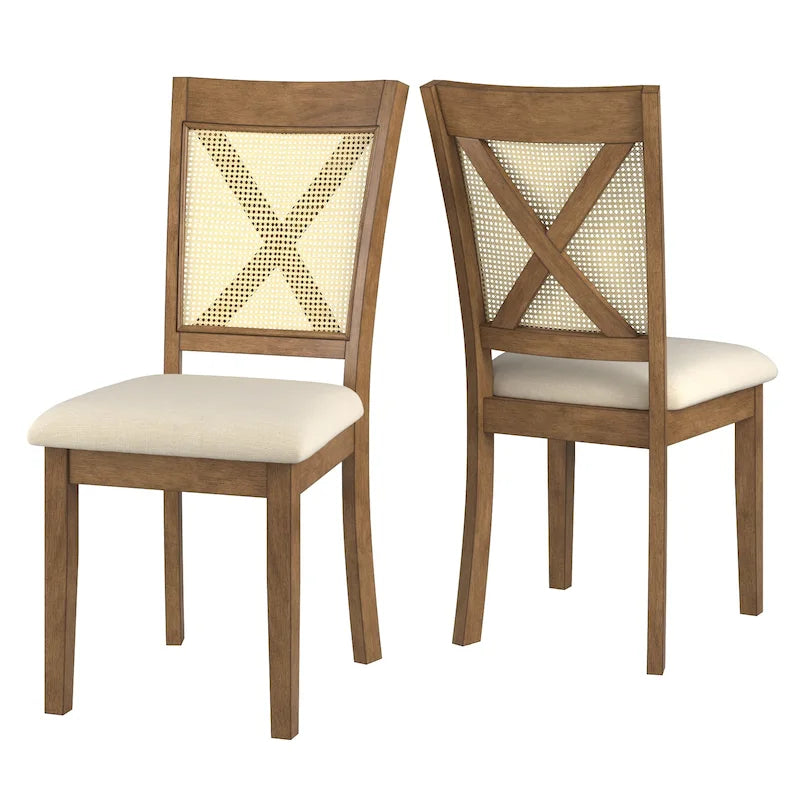Plaga X-Back Cane Accent Dining Chair (Set of 2) by iNSPIRE Q Classic - Dining Chair-29