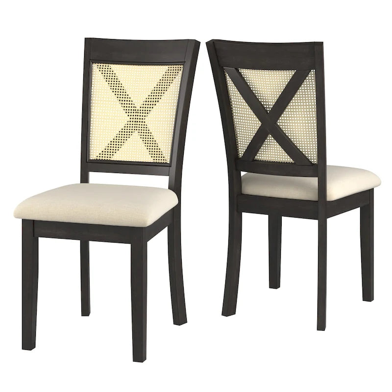 Plaga X-Back Cane Accent Dining Chair (Set of 2) by iNSPIRE Q Classic - Dining Chair-12