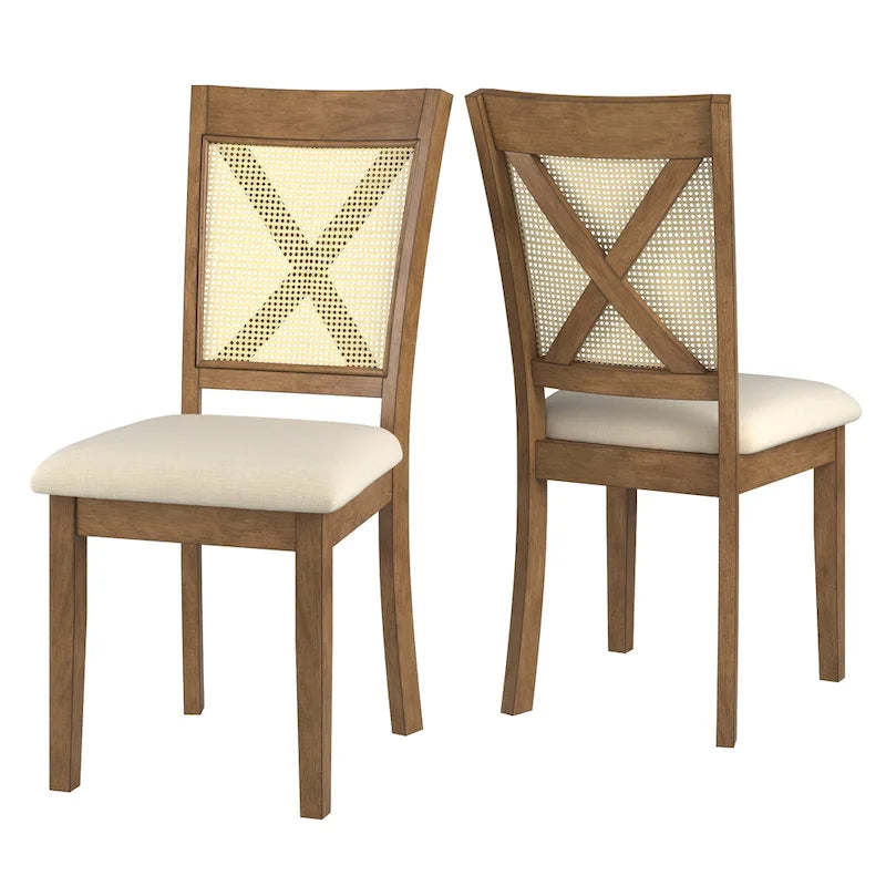 Plaga X-Back Cane Accent Dining Chair (Set of 2) by iNSPIRE Q Classic - Dining Chair-20