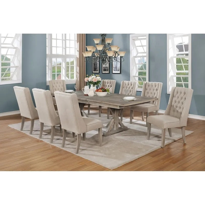 Best Quality Furniture 9-Piece Dining Set with a 18 inch Leaf-2