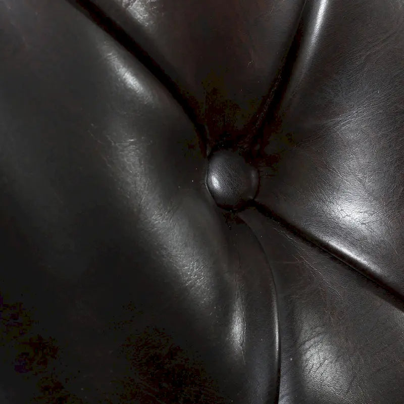 Malone Brown Leather Club Chair by Christopher Knight Home-9