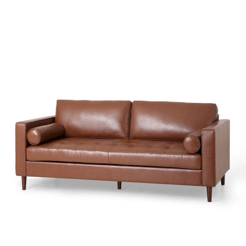 Malinta Contemporary Tufted 3 Seater Sofa by Christopher Knight Home - 82.25 L x 33.00 W x 33.00 H-2