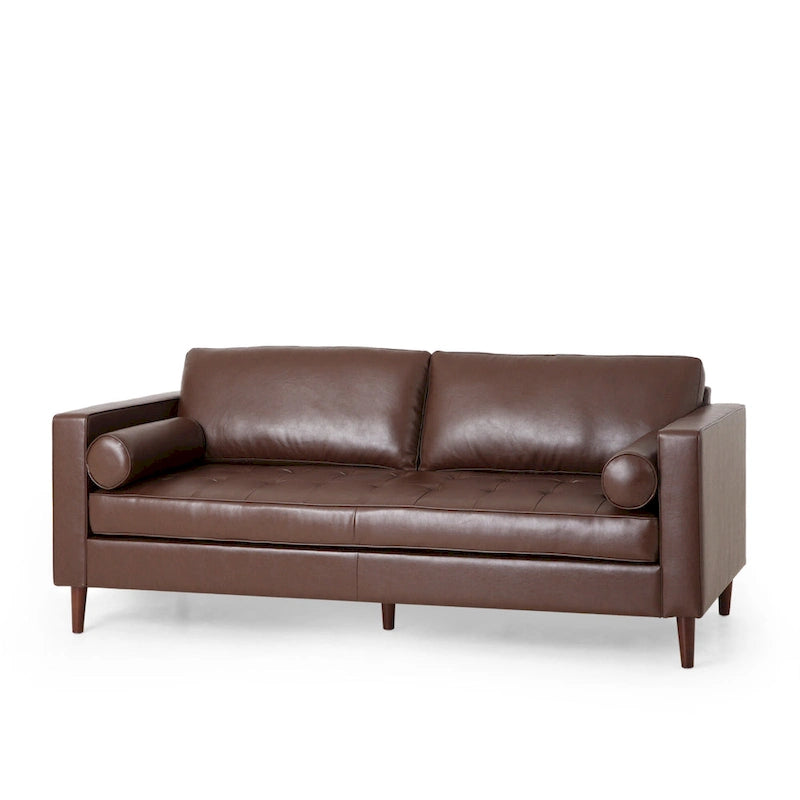 Malinta Contemporary Tufted 3 Seater Sofa by Christopher Knight Home - 82.25 L x 33.00 W x 33.00 H-3