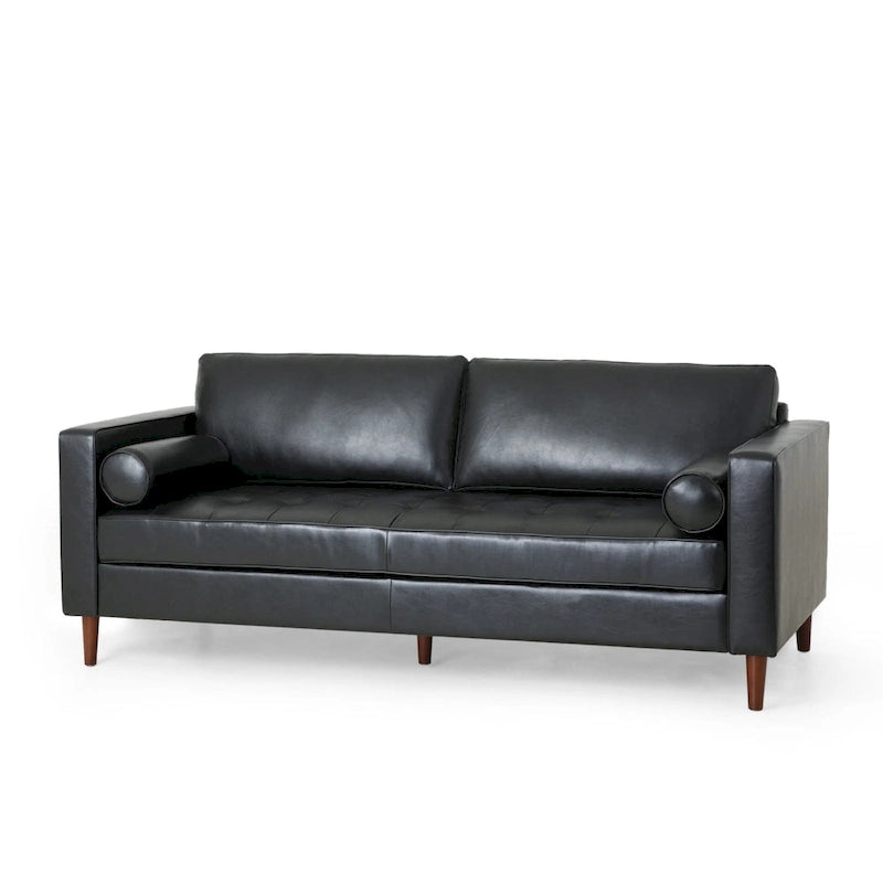 Malinta Contemporary Tufted 3 Seater Sofa by Christopher Knight Home - 82.25 L x 33.00 W x 33.00 H-4