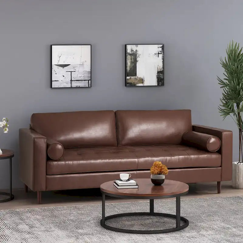Malinta Contemporary Tufted 3 Seater Sofa by Christopher Knight Home - 82.25 L x 33.00 W x 33.00 H-16